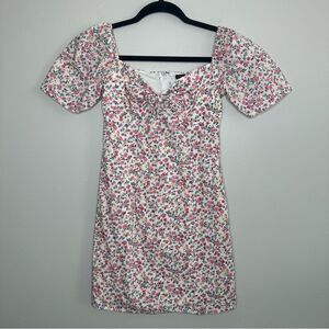 City Triangles Women’s Ditsy Floral Puff Sleeve Mini Dress XS